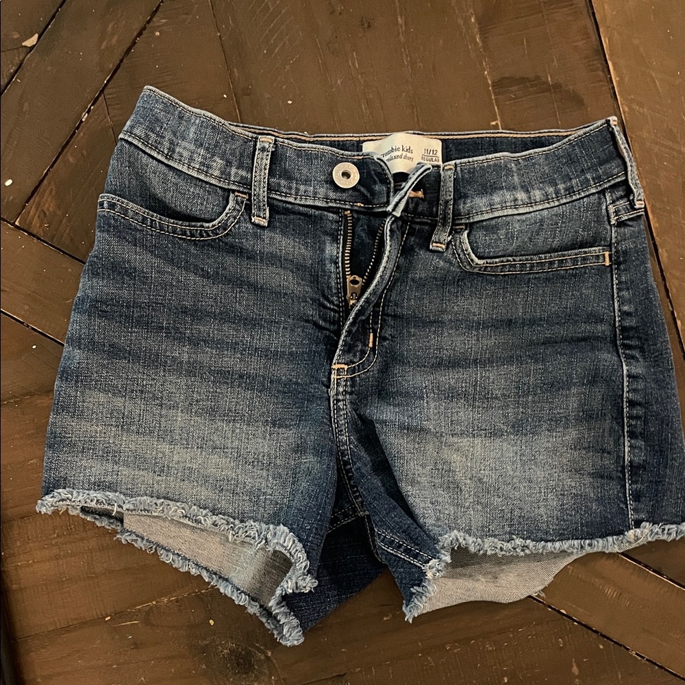 Girls Abercrombie and Fitch denim shorts